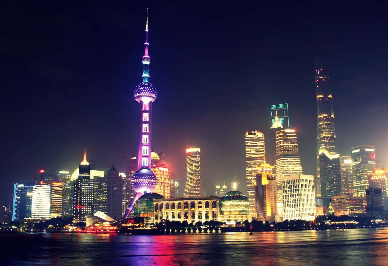cidade na china com luzes